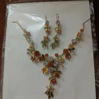 نیم ست نگین اتریشی هندی