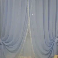 دو عدد پرده حریر زیبا نو