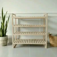 جا کفشی و قفسه کتاب چوبی|کتابخانه، شلف، قفسه‌های دیواری|جهرم, |دیوار