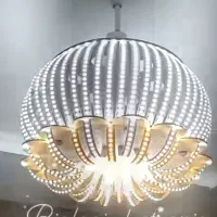 لوستر پرنور دست‌ساز مدل طبلی زیرگل
