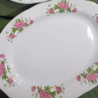 فروش دیس چینی وبشقاب بزرگ گل قرمز