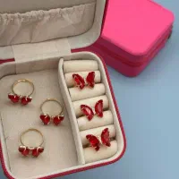 (فروشگاه ساعت و بدلیجات گلچین)انگشتر پروانه شیک