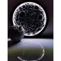 تابلو ماه سه بعدی ( شب خواب )|تابلو، نقاشی، عکس|اردبیل, |دیوار