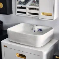 روشویی فول ست کد ۲ سفید