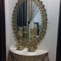 اینه و شمعدان برنز خالص