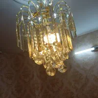 لوستر کریستالی طلایی