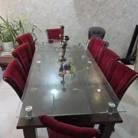 میز و صندلی نهارخوری ۸ نفره باشیشه