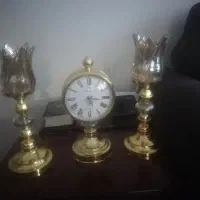 ساعت و لاله  جا شمعی