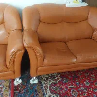 مبل سه نفره جنس چرم اصل|مبلمان خانگی و میز عسلی|یاسوج, |دیوار
