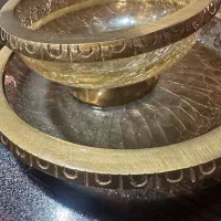 پیشدستی پیاله کریستال برنجی|ظروف سرو و پذیرایی|تهران, گلستان (شهرک راه آهن)|دیوار