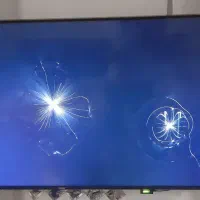 تلوزیون شکسته ۵۰ اینج اصلی پایه وکنترول واداب