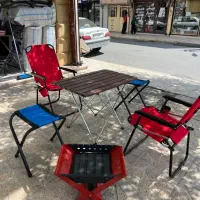 ست دونفره با مهمان میزوصندلی مسافرتی تاشو