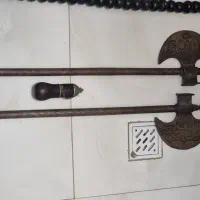 کشکول تبر زین با قدمت بیش ۱۵۰ سال و تسبیح