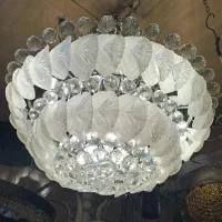 لوستر کریستال و برگ|لوستر و چراغ آویز|گرگان, |دیوار