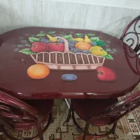 میز و صندلی نهارخوری ۴نفره فرفوژه|میز و صندلی غذاخوری|اصفهان, ارزنان|دیوار