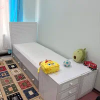 تخت کودک و نوجوان+باکس+ تشک رویا بونل ۲ +محافظ تشک
