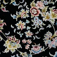 فرش 1200 شانه طرح خطیبی رنگ سرمه ای تراکم 3600|فرش|آران و بیدگل, |دیوار