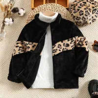 کاپشن خز پلنگی دخترانه|کفش و لباس بچه|کرمانشاه, |دیوار