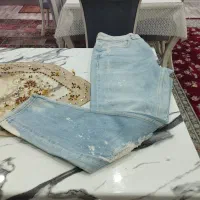 شلوار جین زاپ دار زاوش دوخته شده سایز 38تا40