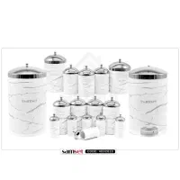 سرویس ۱۱ پارچه ماربل سفید برند سام ست