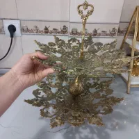 میوه خوری برنجی دو طبقه