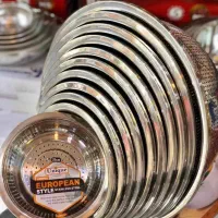 لگن و آبکش ۱۱  پارچه استیل نگیر یونیک ستاره ضخیم