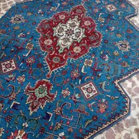 فرش دسباف قبا آذرشهر رنگ فیروزه ای اندازه2در3.15|فرش|خوی, |دیوار
