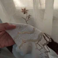 دو عدد پرده حریر مخمل باف سالم