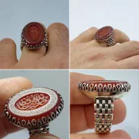 انگشتر عقیق خطی فَاللهُ خَیرُ حافظا و آیت الکرسی