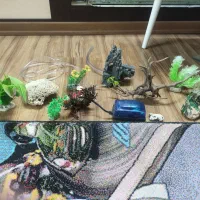 آکواریوم با ماهی و لوازم