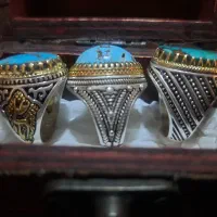 انگشتر فیروزه اصل نیشابور نقره۹۲۵