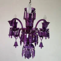 لوستر سه شاخه بنفش/کاری شیک و تمیز