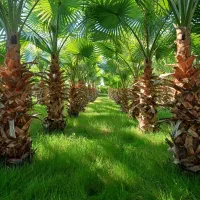 پالم واشنگتن تنه قرمز|گل و گیاه طبیعی|آمل, |دیوار