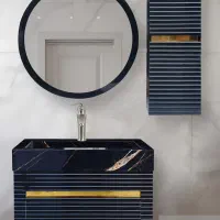 روشویی کابینتی  دیواری ۶۰در۴۵ با اینه باکس نو