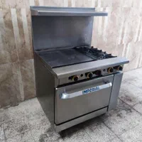 اجاق گاز ۲ شعله به همراه صفحه گریل امپریال آمریکا|کافیشاپ و رستوران|تهران, سعادتآباد|دیوار