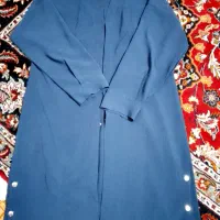 مانتوی سورمه ای ابر و بادی