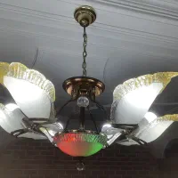 لوستر اتاق پذیرایی ۶ شاخه طلایی