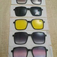 عینک پنج کاور طبی و آفتابی و دید در شب ...