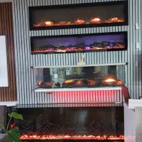 شومینه برقی و باربیکیو میز و صندلی و تاپ باغی