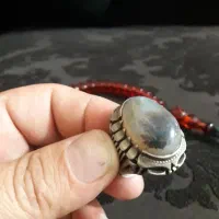 فروش انگشتر شجر با رکاب نقره اصل|جواهرات|بیجار, |دیوار