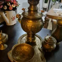 سماور ذغالی برنجی مناسب جهیزیه