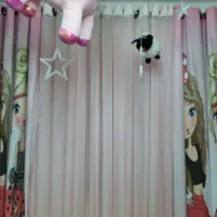 تخت بچه و روتختی ۴ تیکه جنس و ۴ قواره پرده عروسکی|تشک تختخواب|بهشهر, |دیوار