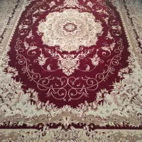 فرش 12 متری با گلهای ابریشم برجسته