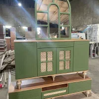 میز تلویزیون و آیینه کنسول|بوفه، ویترین، کنسول|هشتگرد, شهرک راه آهن|دیوار