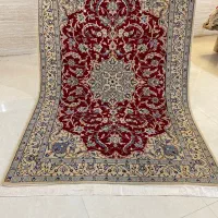 قالیچه ۳متری نایین اصفهان گل ابریشم