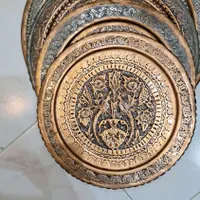 سینی مسی قدیمی طرح دار