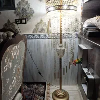 آباژور ایستاده طلایی|چراغ خواب و آباژور|بهارستان, |دیوار