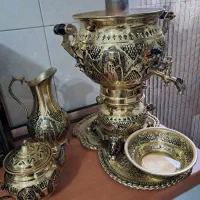 سماور برنجی اعلا اصفهان کار دست طرح هخامنش|سماور، چایساز، قهوهساز|رشت, هلال احمر|دیوار