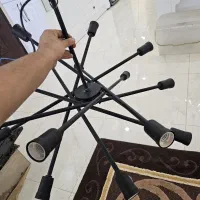 لوستر فلزی خورشیدی و عنکبوتی ۱۶ شعله