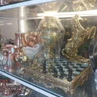 دکوری فاخر اسب شطرنج فیل ساعت کنت برنجی